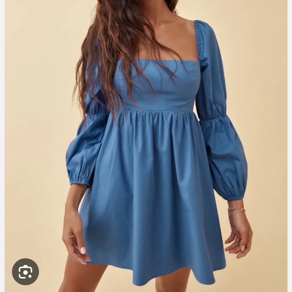 Reformation blue dress size 4. Super cute